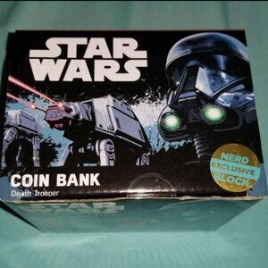 BANK Star wars Starwars rogue one Disney death trooper NIB coin money